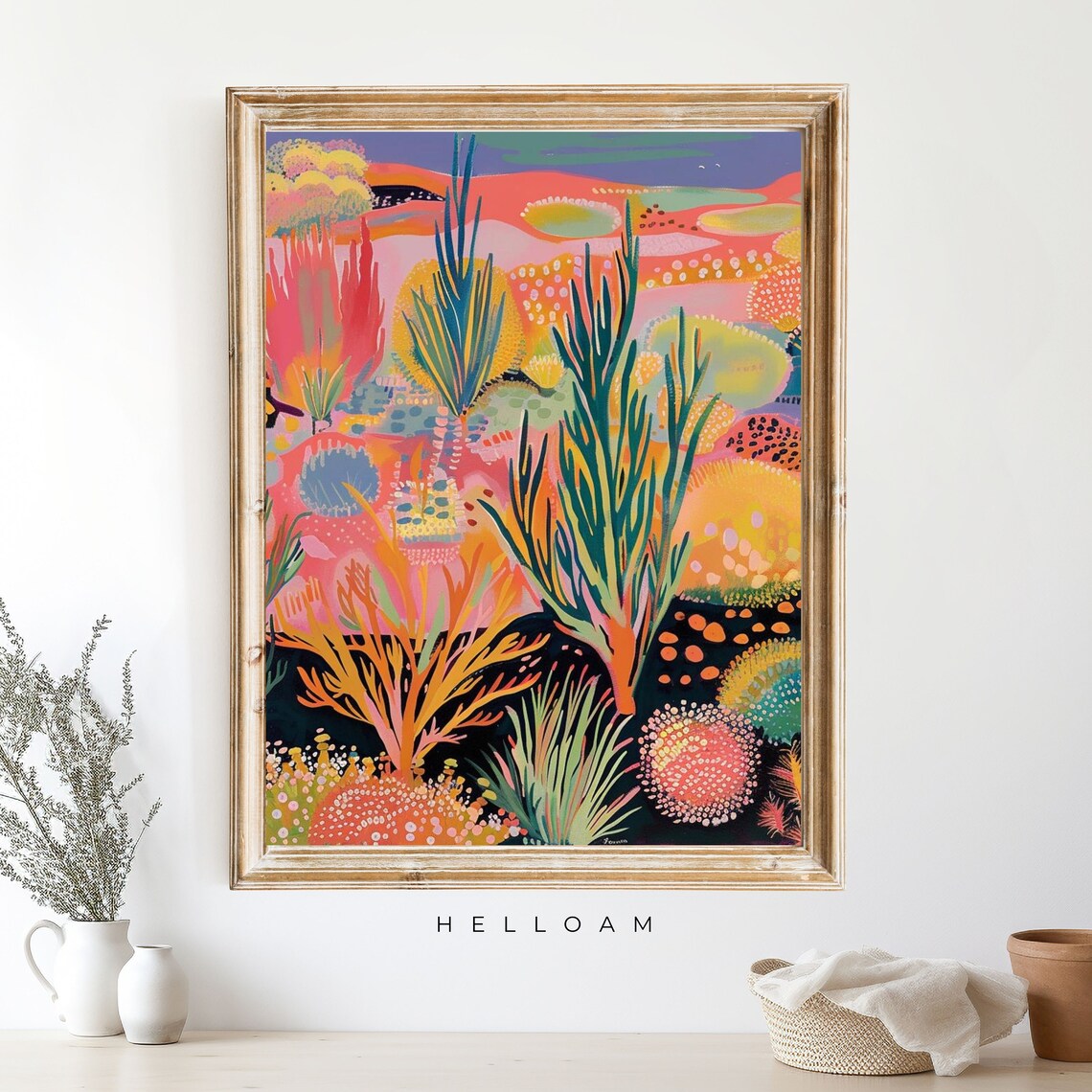 Western Botanical Art Print, Vintage Retro Mid-Century - Image 4