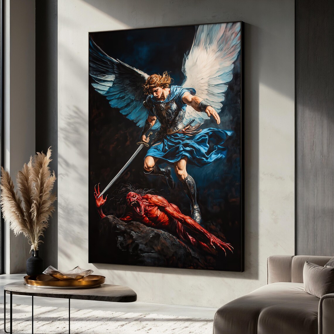 Archangel Michael Christian Home Decor, Warrior Angel