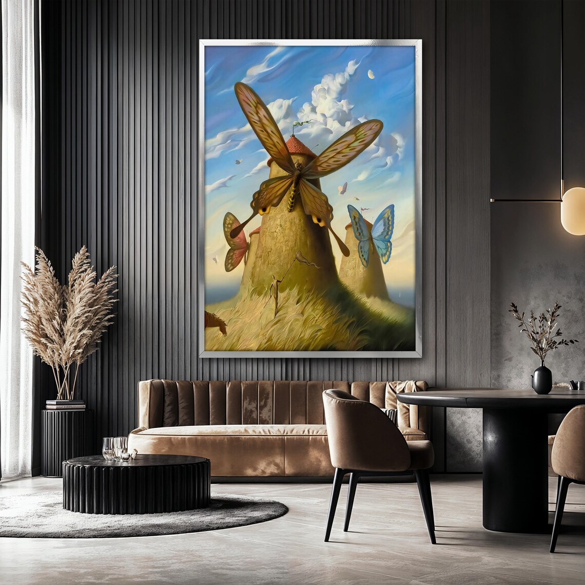 Vladimir Kush Surreal Butterfly Windmill Art Print - Image 2