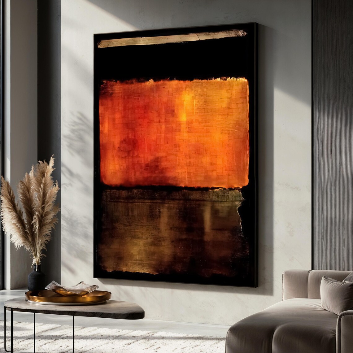 Mark Rothko-Inspired Abstract Art Print, Living Room