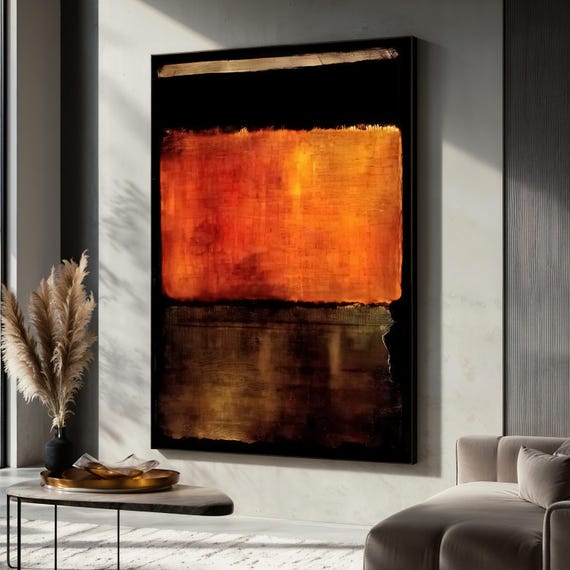 Mark Rothko-Inspired Abstract Art Print, Living Room