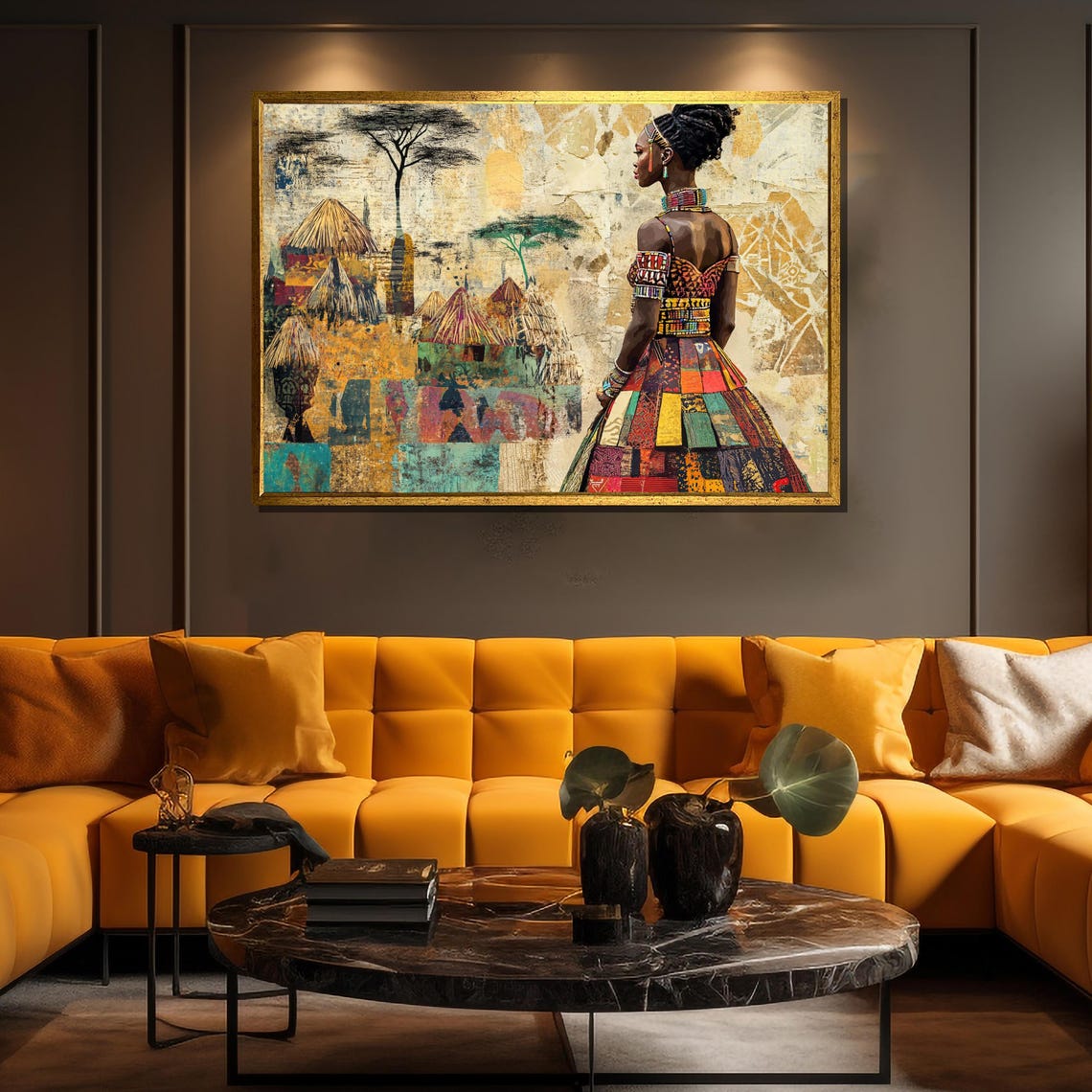 African Woman In Traditional Dress Art Print, Cultural Wall Art - Image 3