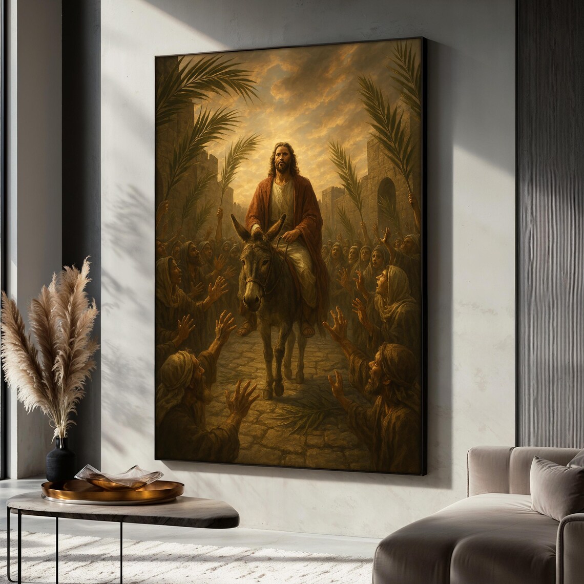 Jesus Entering Jerusalem, Christian Holy Week Decor