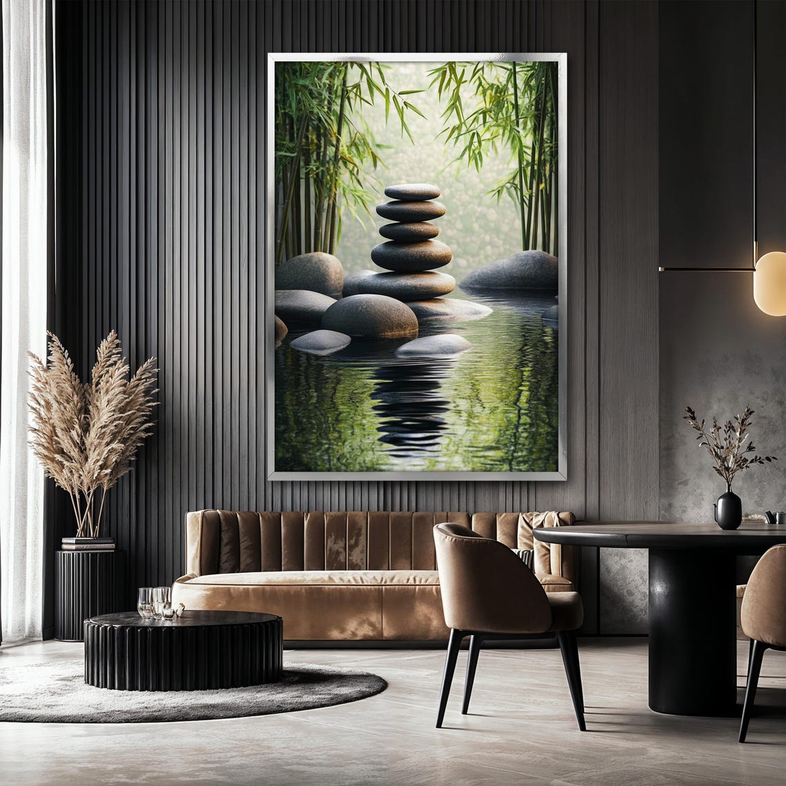 Zen Stones - Tranquil Nature Art - Image 2