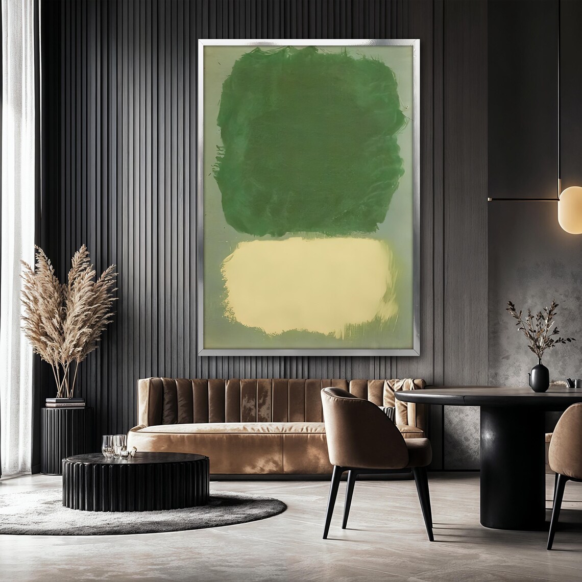 Mark Rothko Painting, Expressive Green Abstract - Image 2