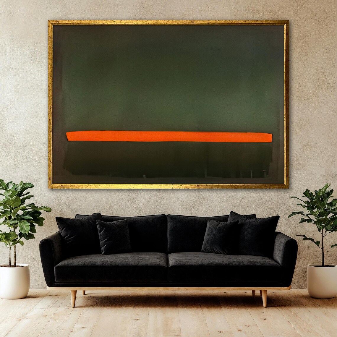 Mark Rothko Green And Orange Abstract, Minimalist Art Print - Image 3