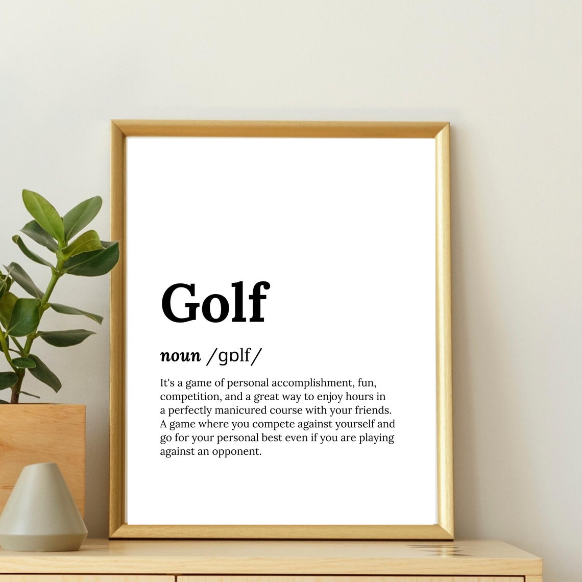 Golf Dictionary Definition Game of Personal Accomplishment Poster - Image 3