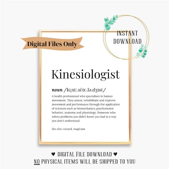 Kinesiologist Wizard Dictionary Definition Graduation Gift Poster