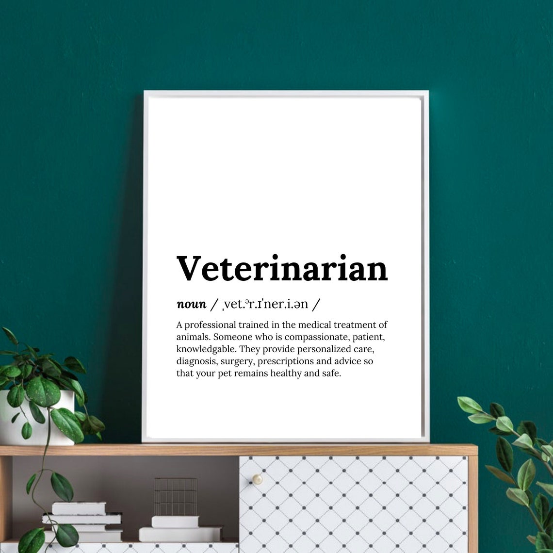 Veterinarian Definition Meaning Dictionary Serif Typography Poster - Image 2