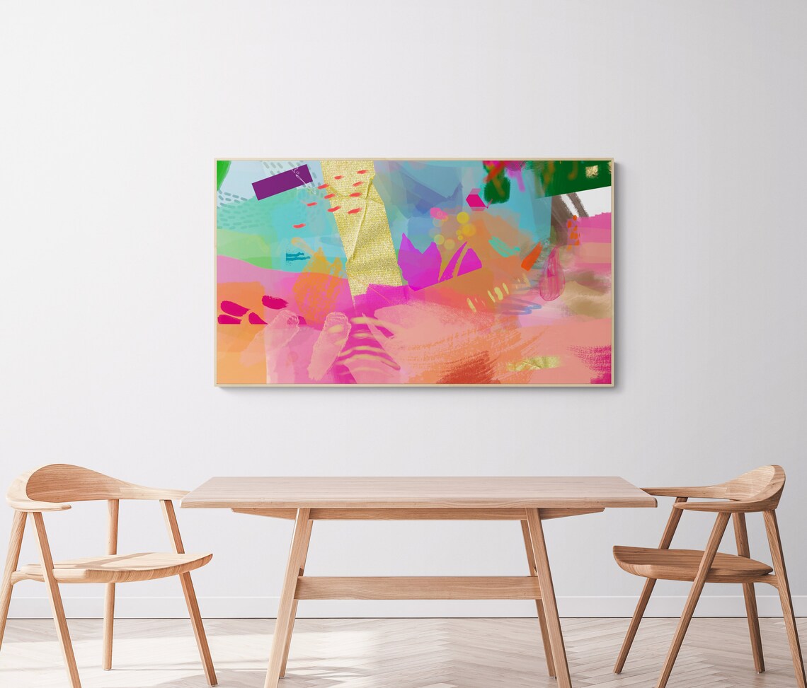 Colorful Abstract Art for Frame TV, Maximalist Print - Image 2