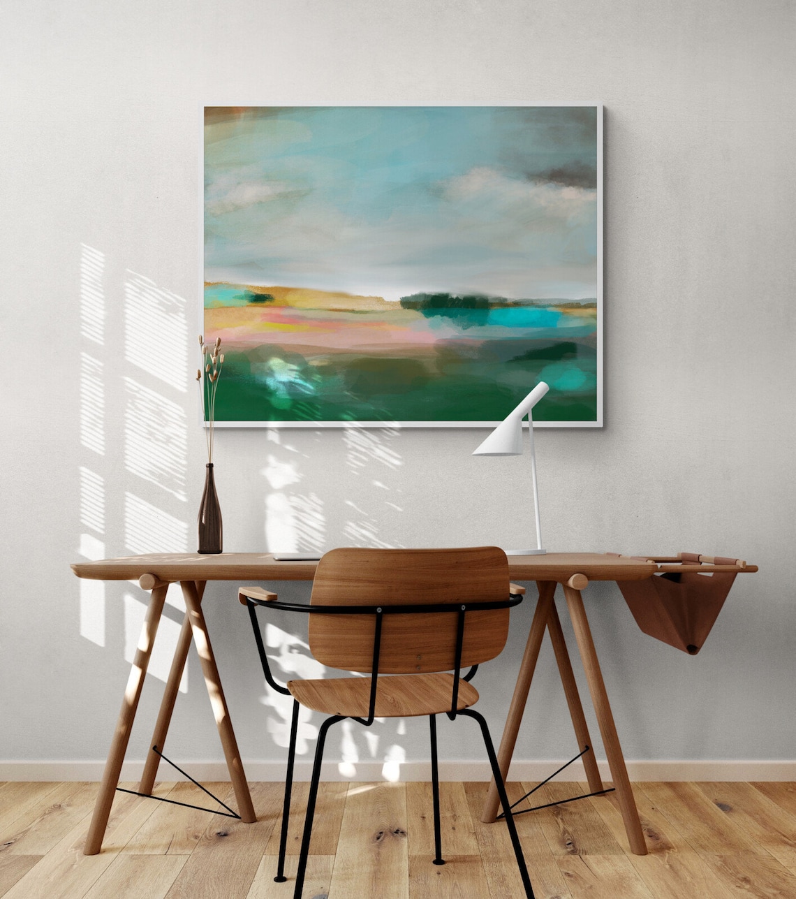 Green Landscape Farmhouse Art Print, Rustic Decor - Image 5