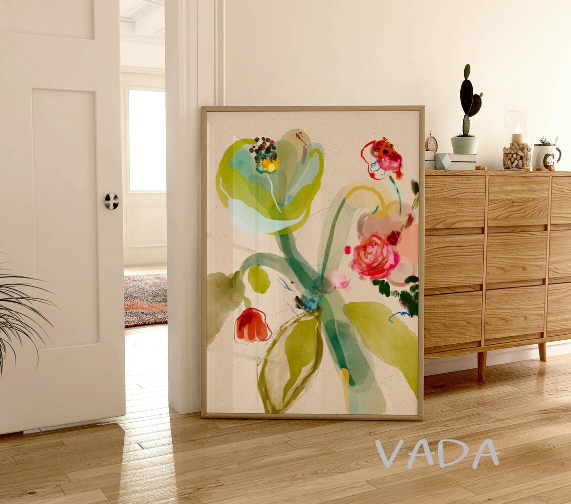 Abstract Botanical Floral Watercolor Art Print - Image 5