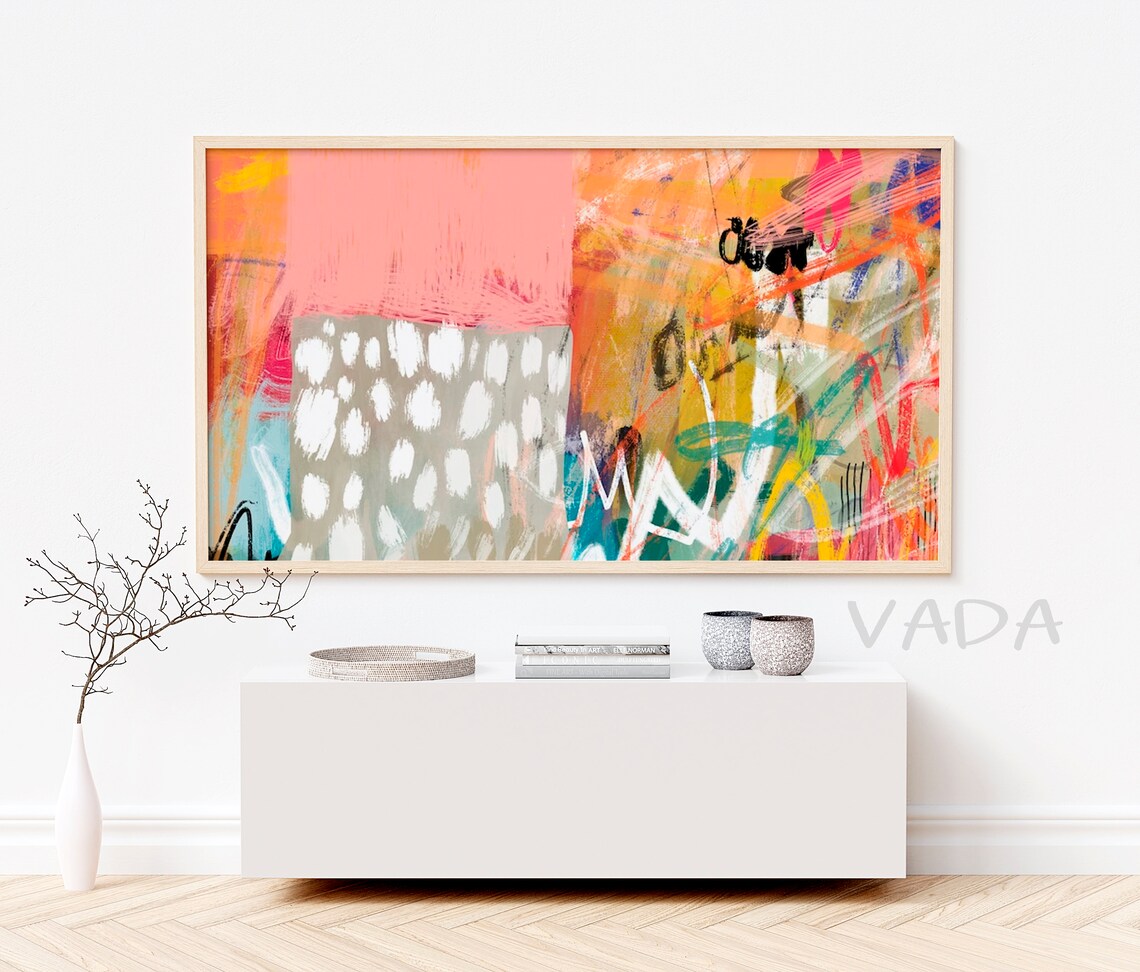 Colorful Abstract Frame TV Wall Art Poster Print