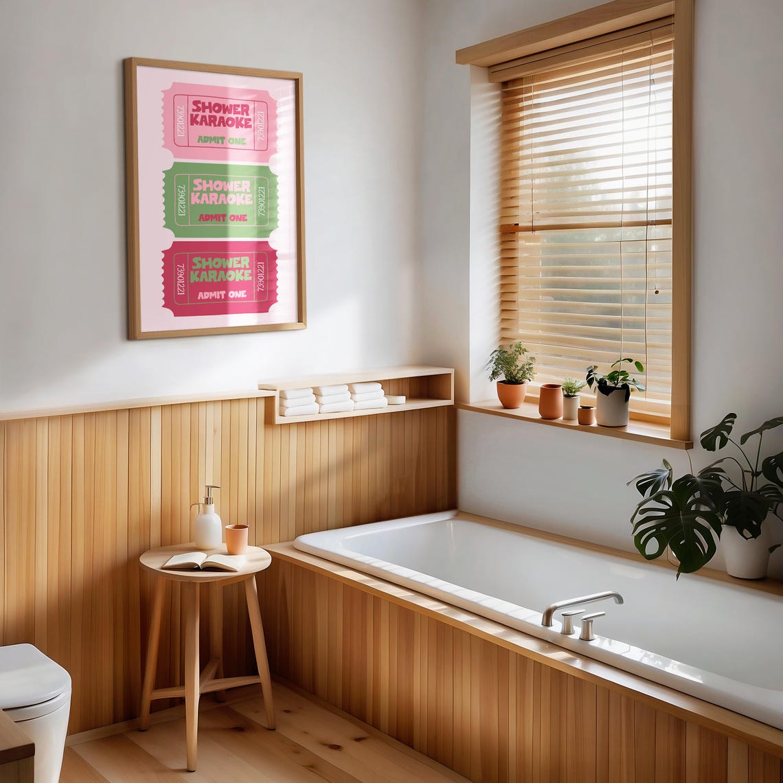 Shower Karaoke Ticket Print, Funny Bathroom Retro Poster - Image 3
