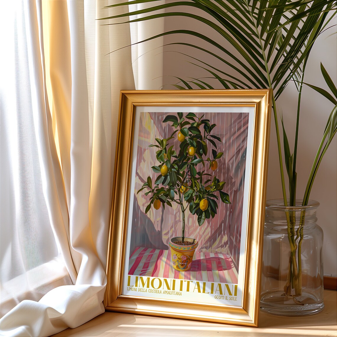Italian Lemon Tree Print, Retro Botanical Kitchen Poster - Image 2