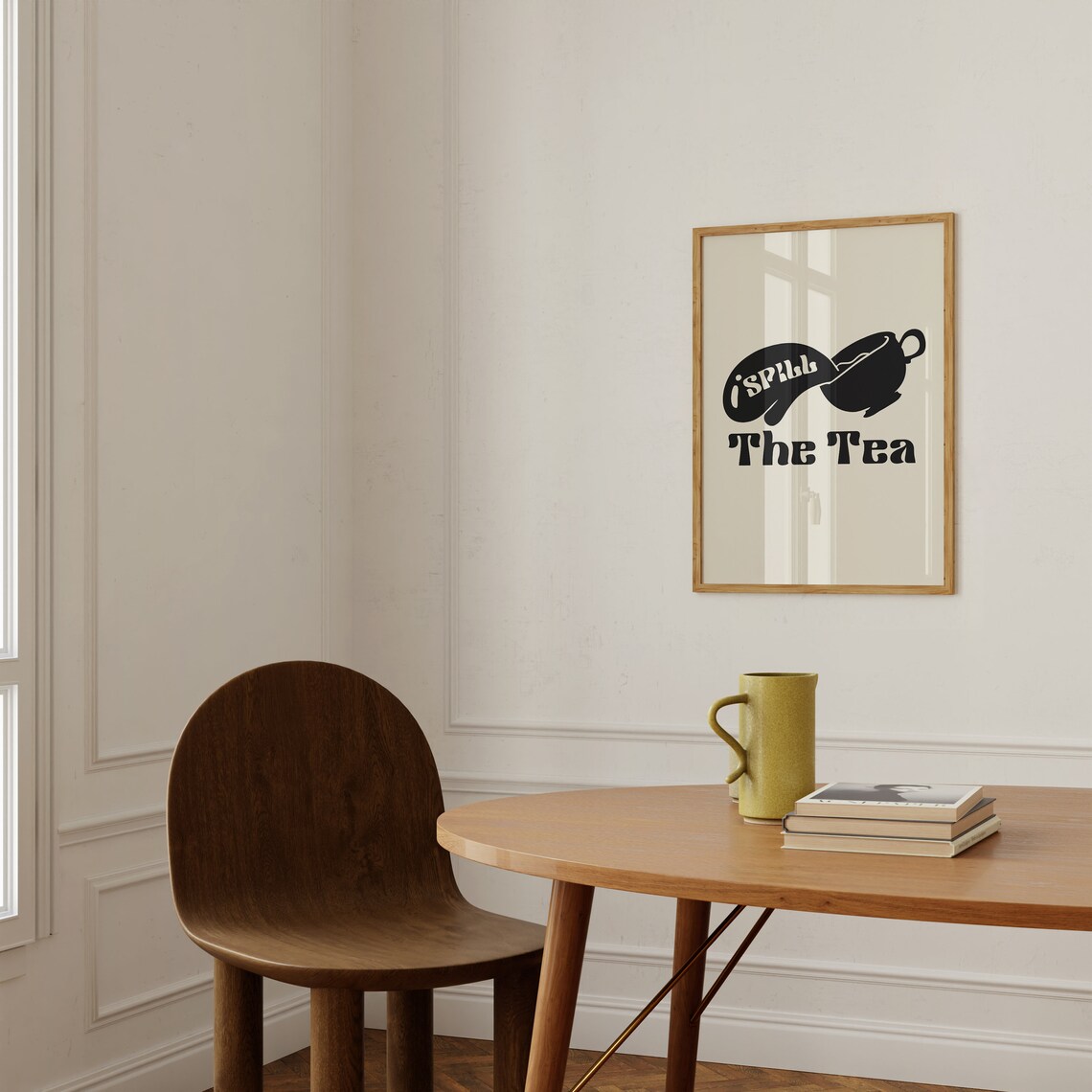 Spill The Tea Retro Kitchen Quote Art Print - Image 3
