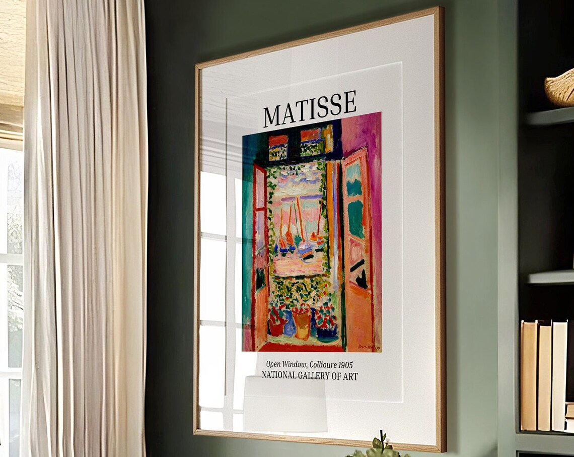 Matisse Open Window, Collioure Exhibition Vintage Art Print - Image 3