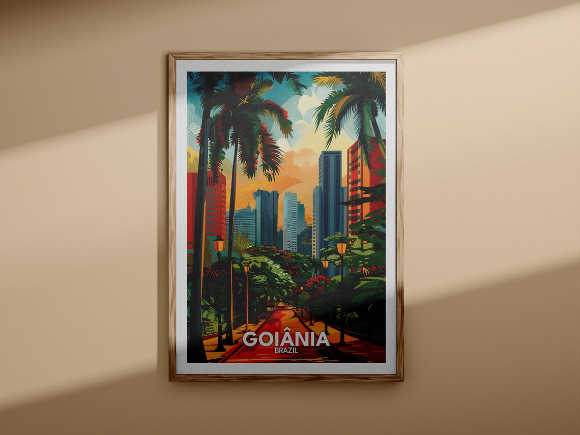 Goinia Print Goinia Travel Poster Brazil Wall Art Print Brazil Home Decor Travel Wall Art Poster Unique City Print - Image 3