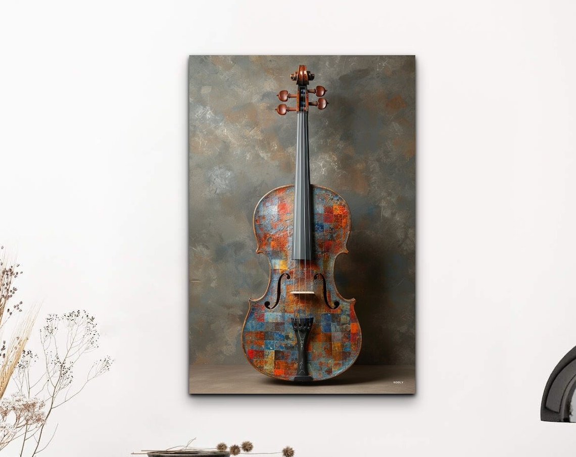 Violin Music Studio Decor Wall Art Print