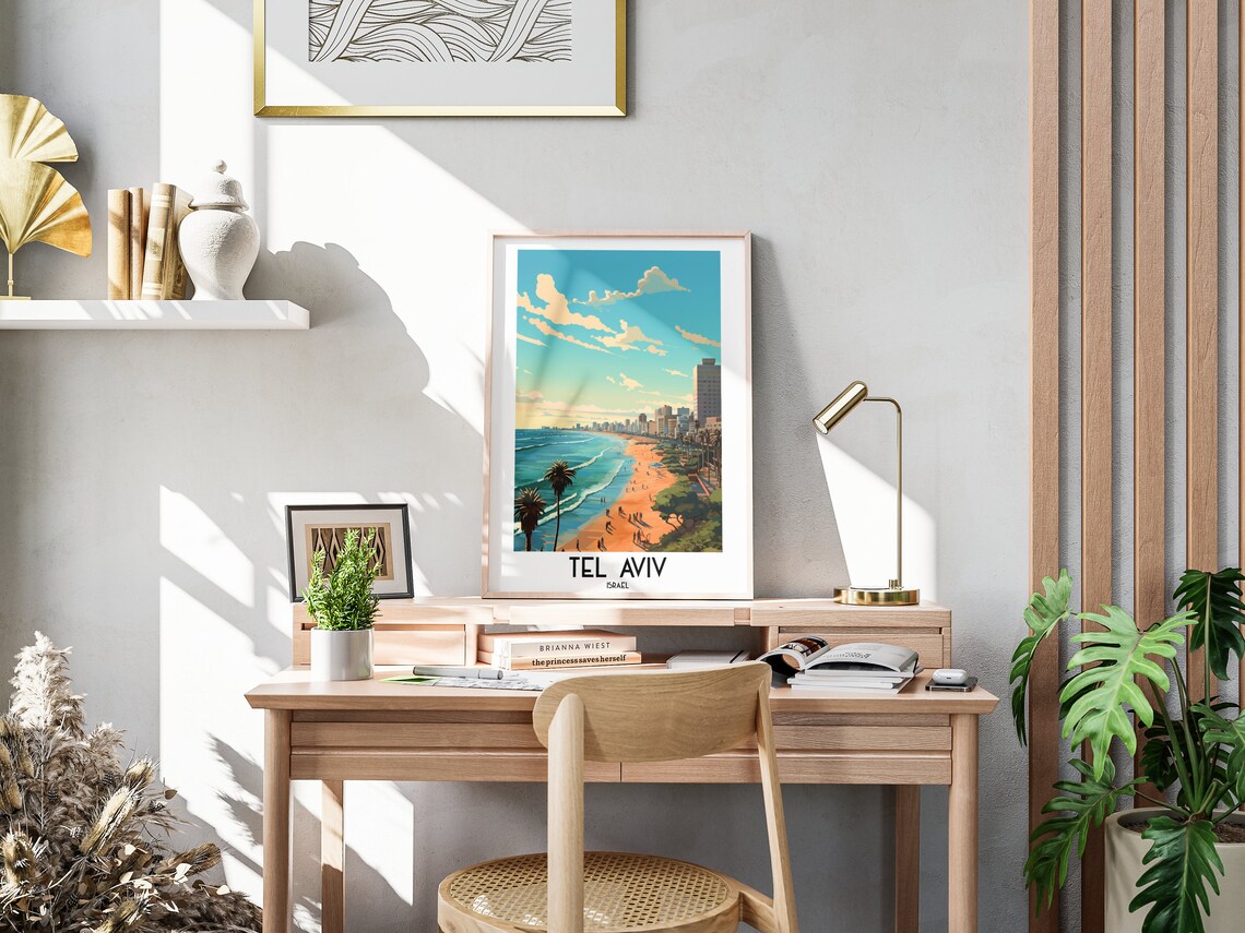 Tel Aviv Travel Poster, Israel Home Decor Print - Image 3
