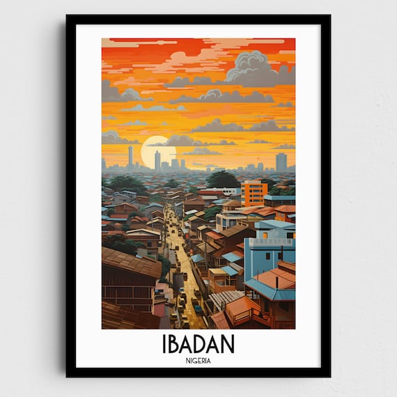 Ibadan Travel Wall Art Nigeria Painting Gifts Africa Home Decor Prints Posters Handmade Art Nigerian