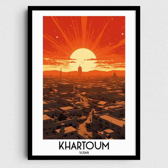 Khartoum Travel Wall Art Sudan Painting Gifts Africa Home Decor Prints Posters Handmade Art Sudanese