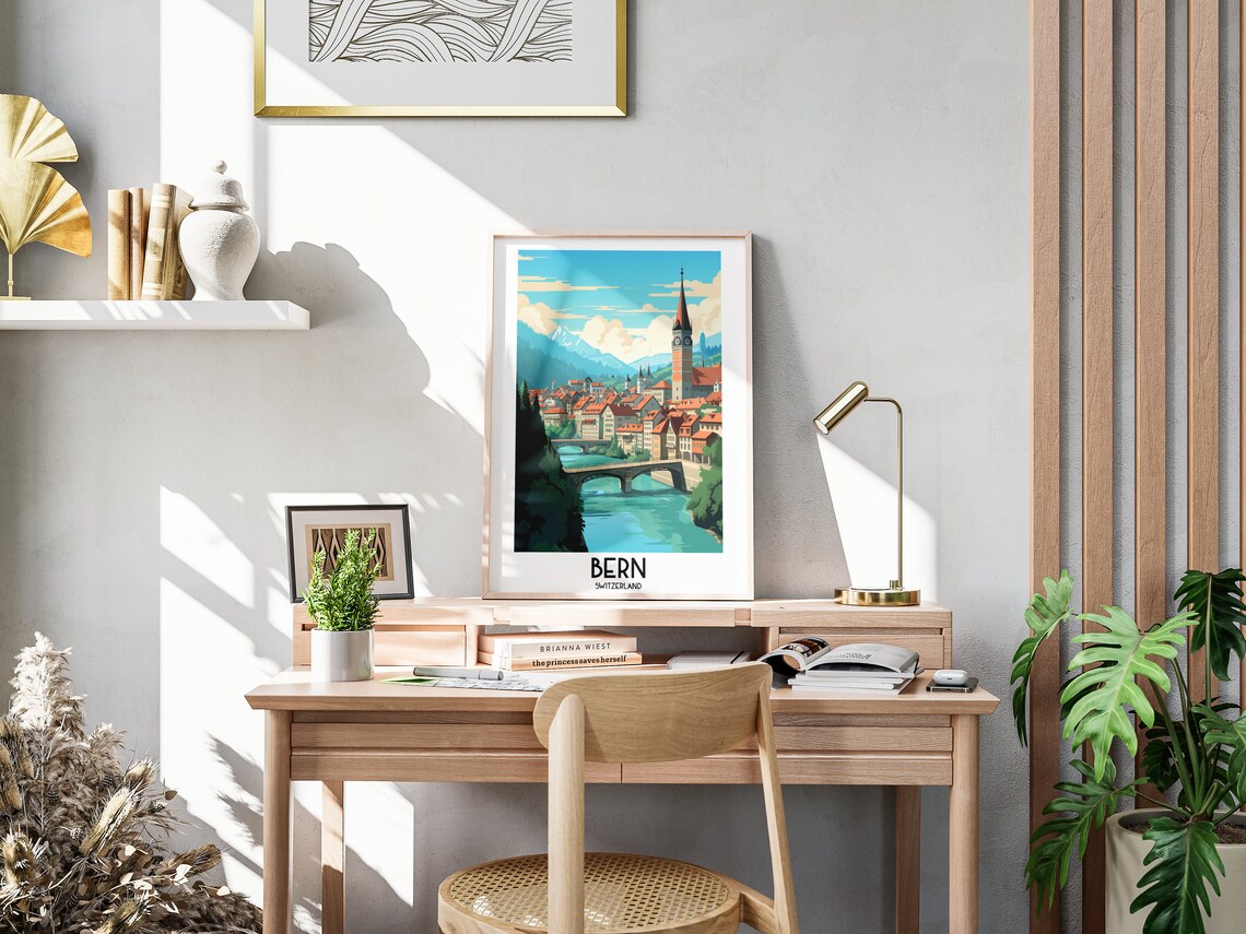 Bern Travel Poster, Switzerland Home Decor Print - Image 3