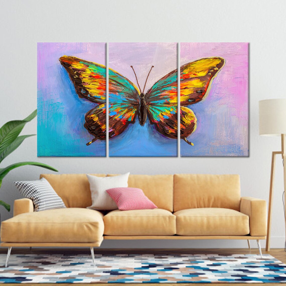 Colorful Butterfly Painting, Modern Animal Art - Image 4