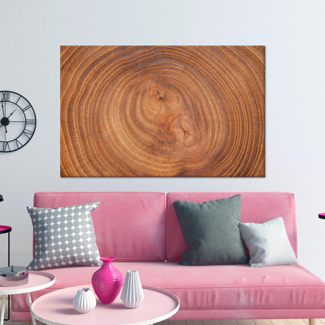Living Room Decor Art Personalized Gifts Modern Glass Art Tree Trunk Artwork Tree Painted Glass Wood Wall Decor Large Decor Art