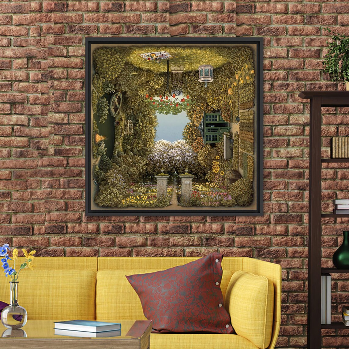 Modern Abstract Garden Landscape Art Print - Image 2