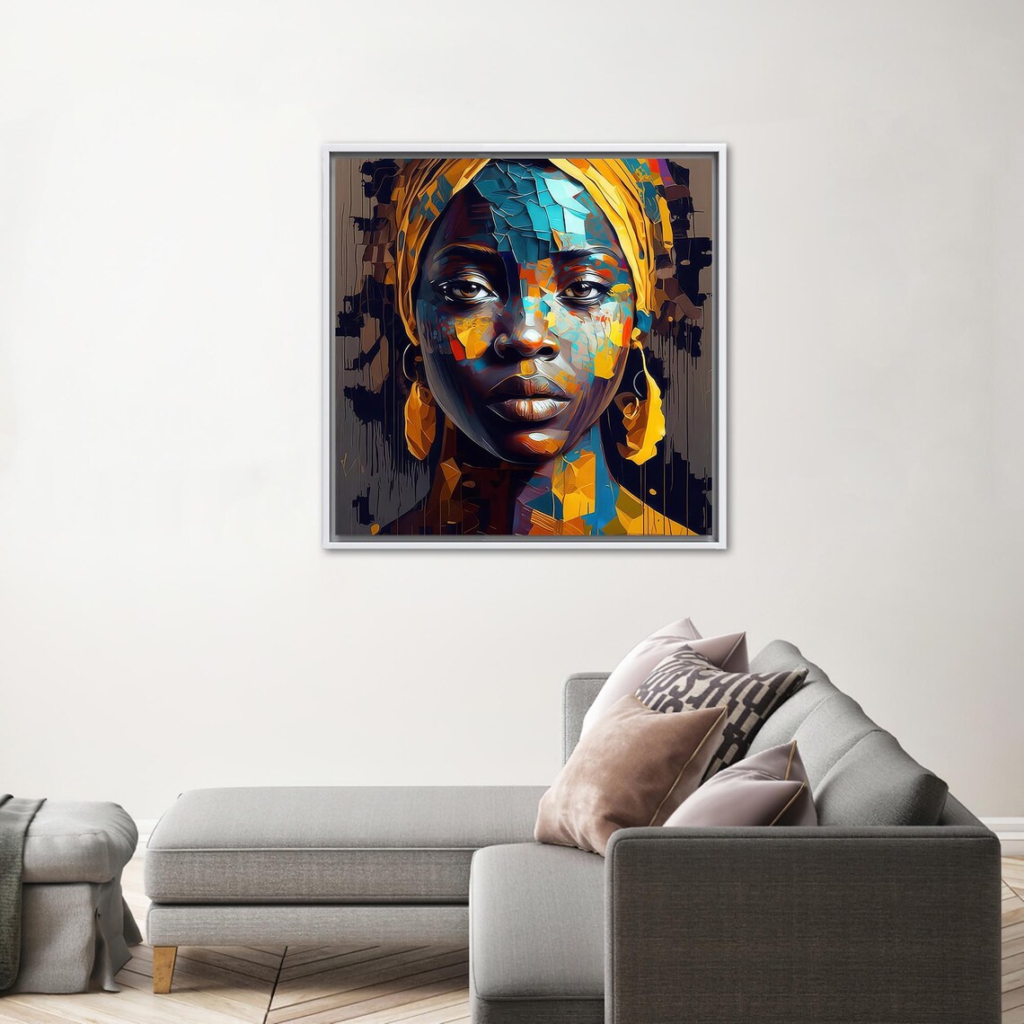 African Woman Glass Decor, Ethnic Wall Art - Image 4