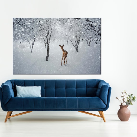 Deer Lover Gift, Animal Wall Art Decor