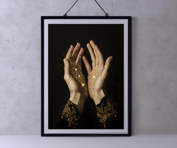 We Are All Stardust Romatic Academia Dark Cottagecore Art Print Moody Paintings Maximalist Decor Vintage Celestial Art Witchy Gift
