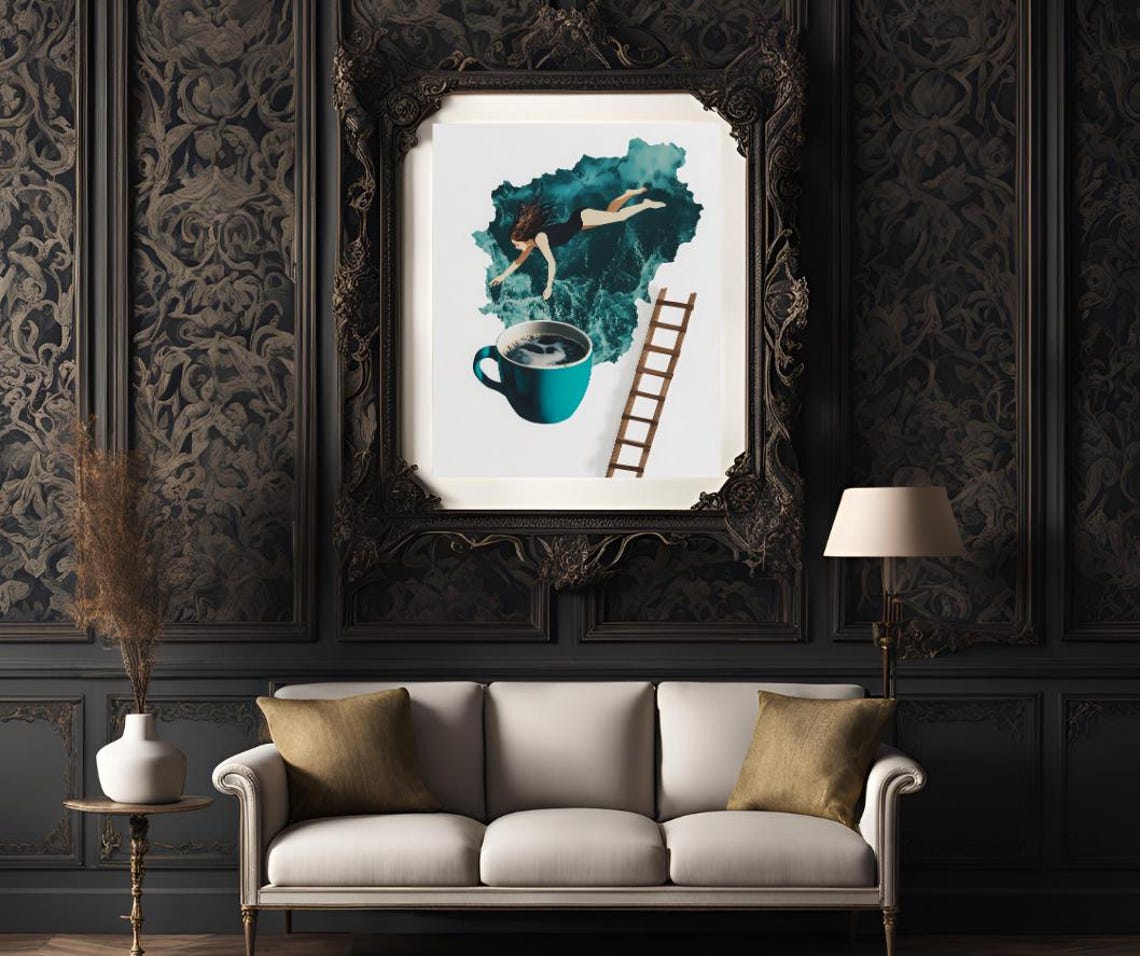 Coffee Diver Poster Print Good Morning Coffee Poster Coffee Lover Gift Coffee Station Wall Art Trendy Kitchen Wall Art - Image 3