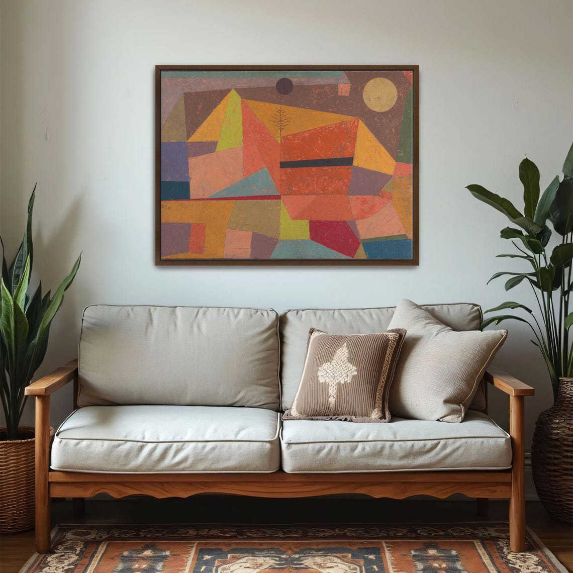 Paul Klee Geometric Castle And Sun Abstract Landscape Poster - Image 5