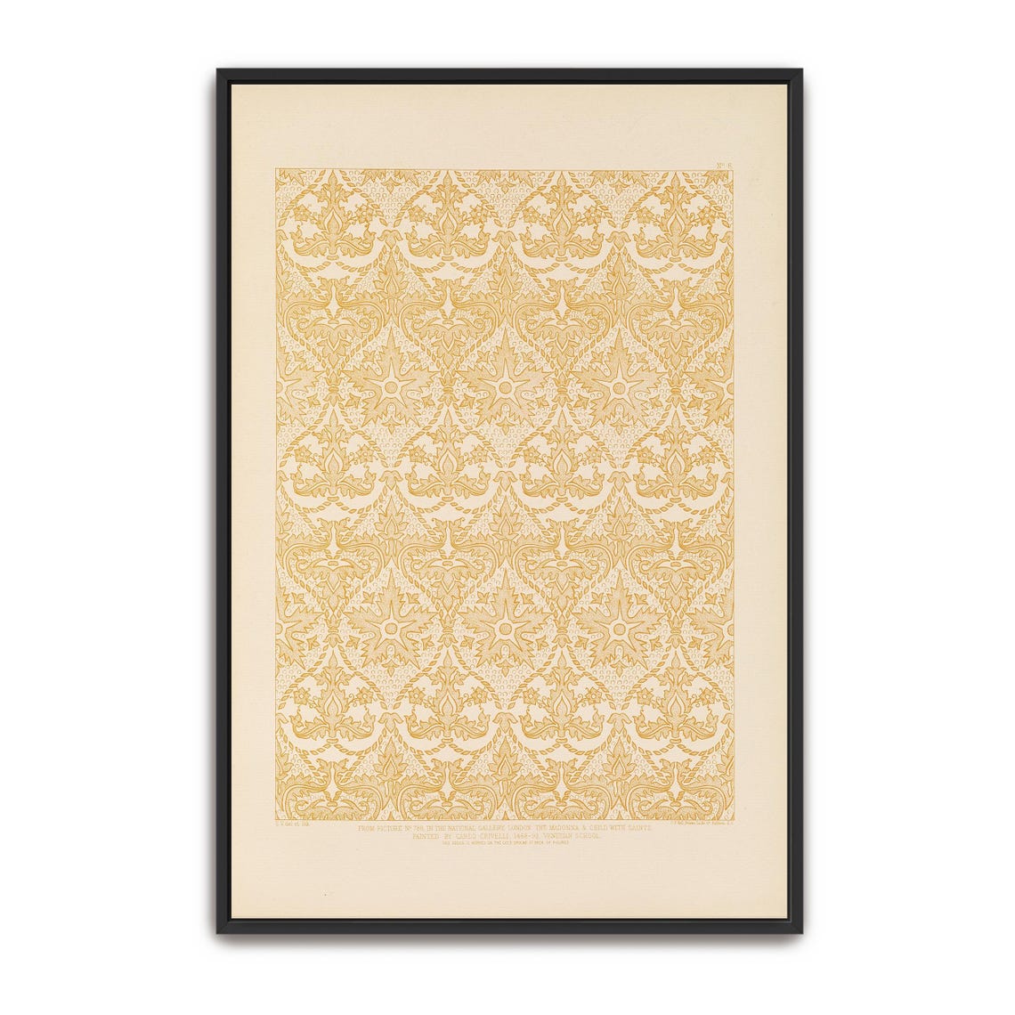 Carlo Crivelli Gold Brocade Ornamental Pattern Artwork Poster