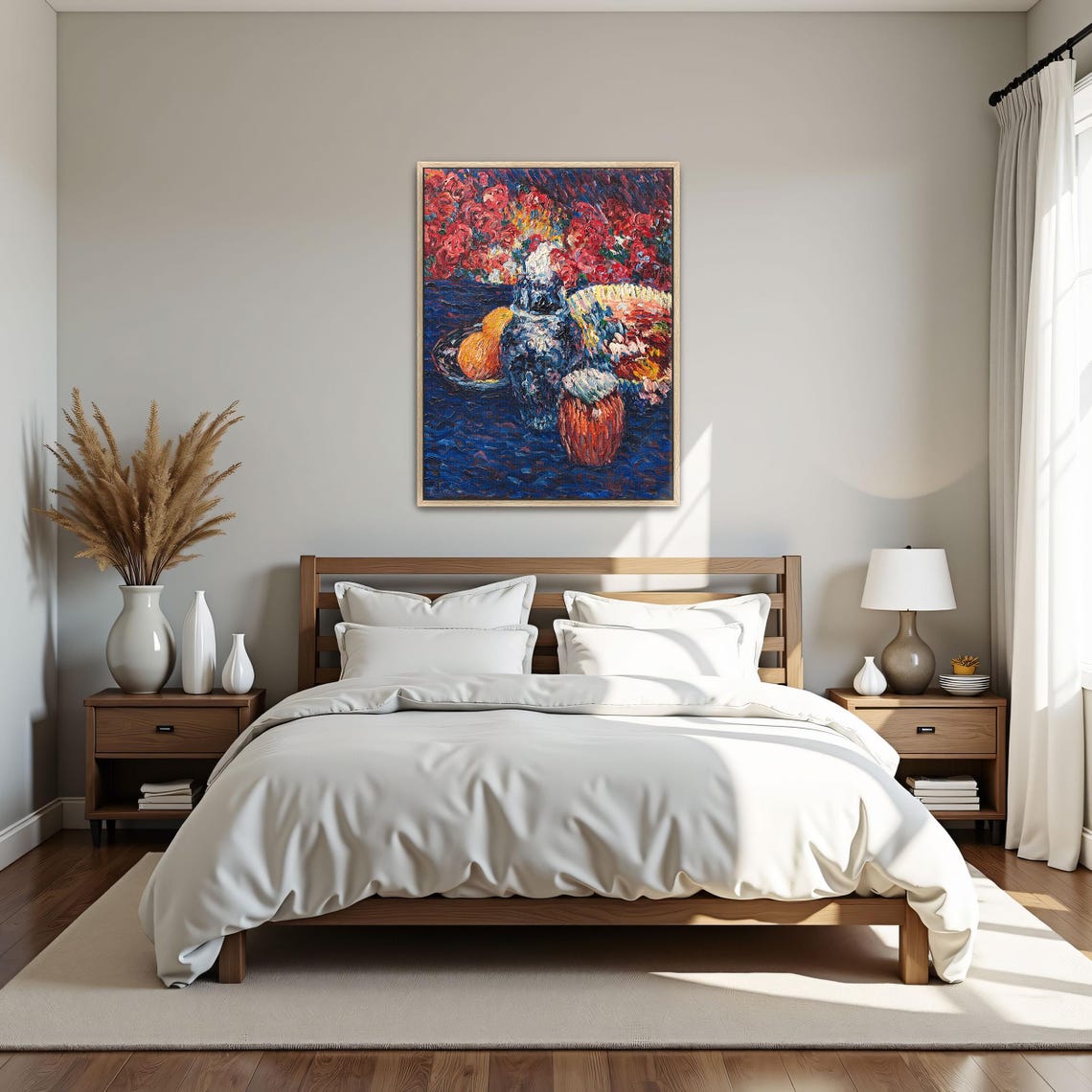 Still Life with Flowers and Fruit Impressionist Painting Poster - Image 4