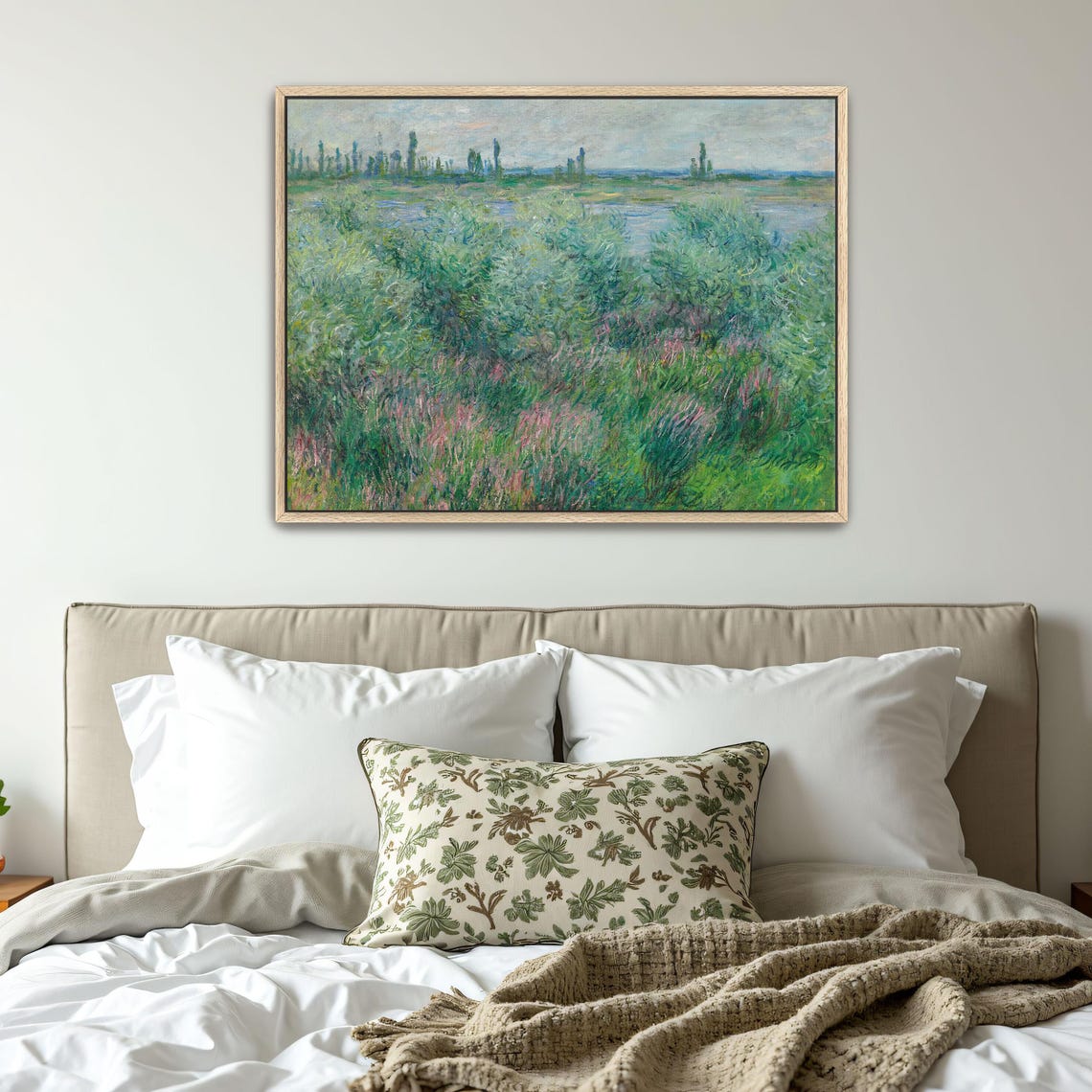 Claude Monet Lush Riverbank With Wildflowers Landscape Poster - Image 4
