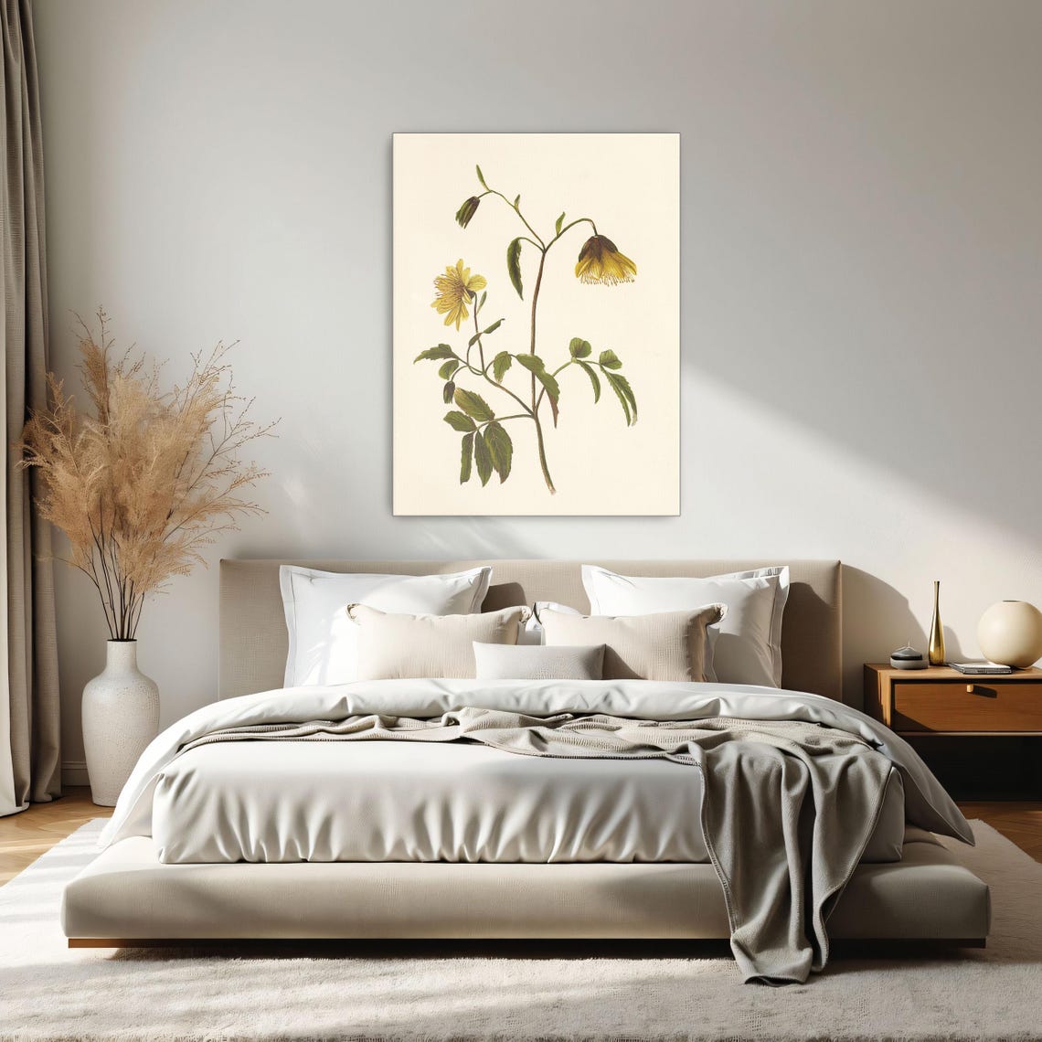 Hawaiian Yellow Flower Vintage Botanical Illustration Poster - Image 2