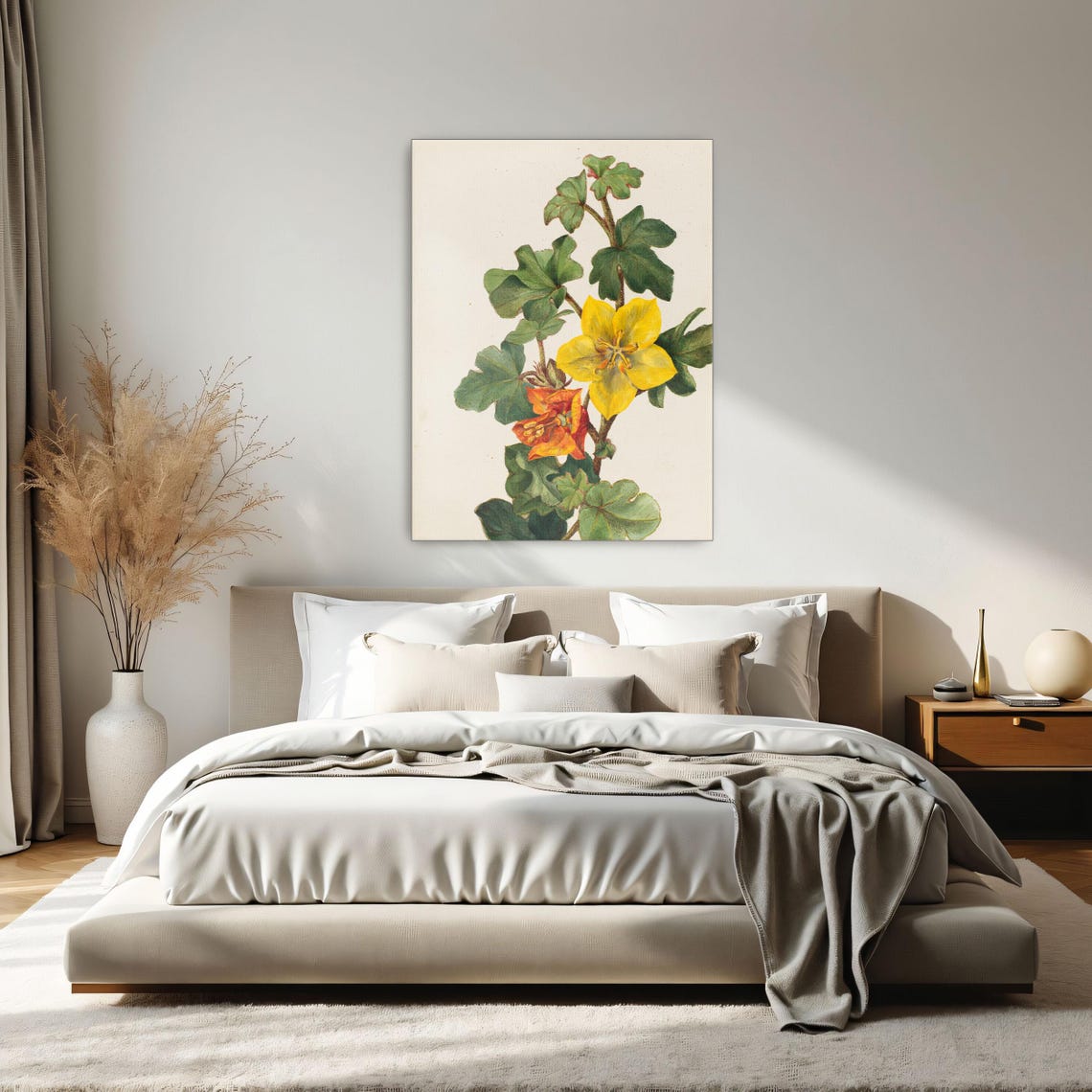Yellow and Orange Flowers Vintage Botanical Illustration Poster - Image 2