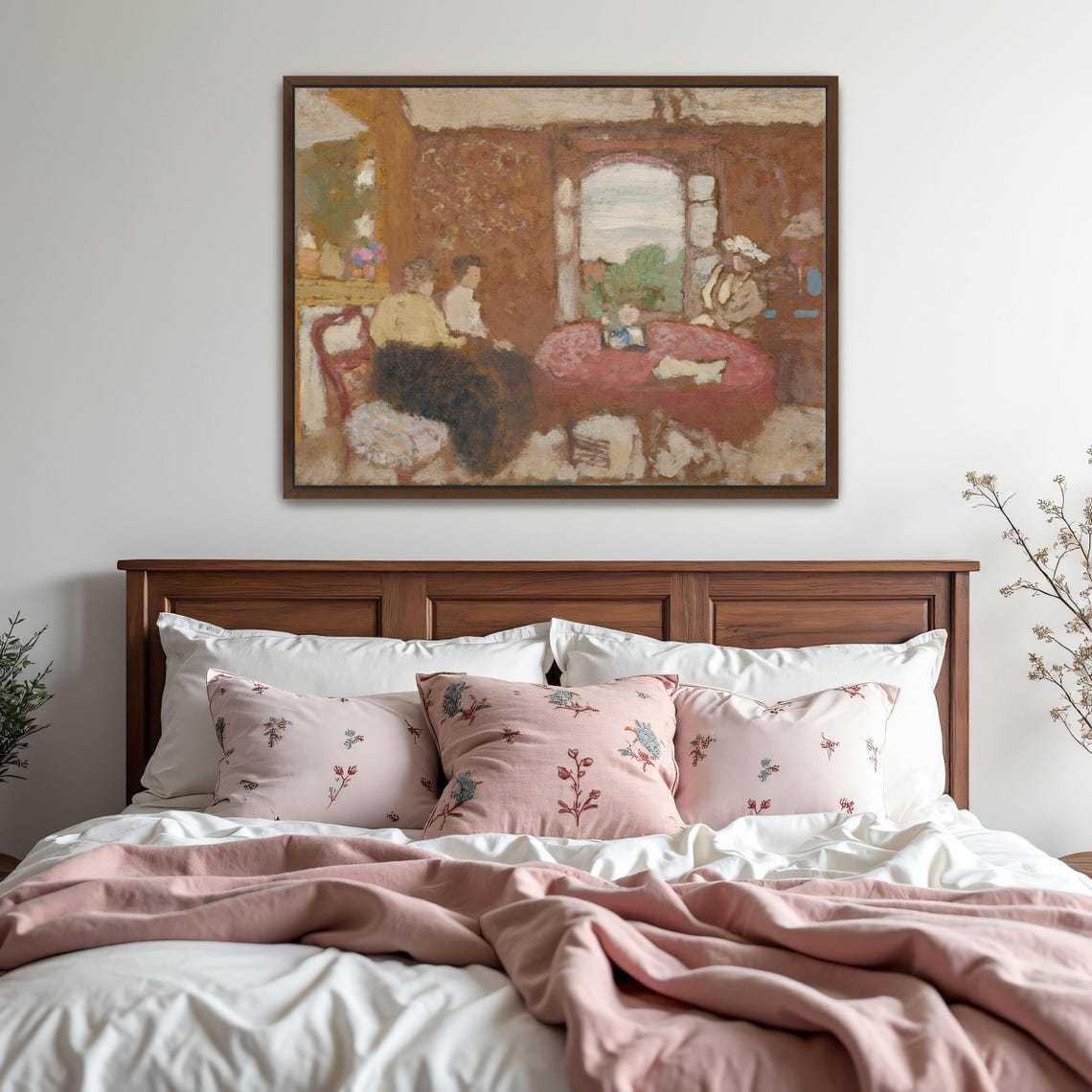 Three Women Gathered in Interior Vintage Impressionist Art Poster - Image 6