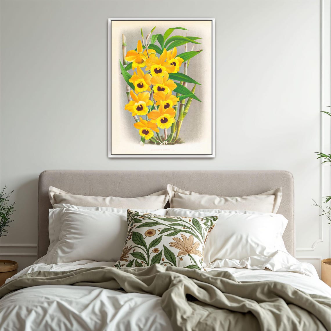 Yellow Orchid Vintage Botanical Illustration Flower Study Poster - Image 3