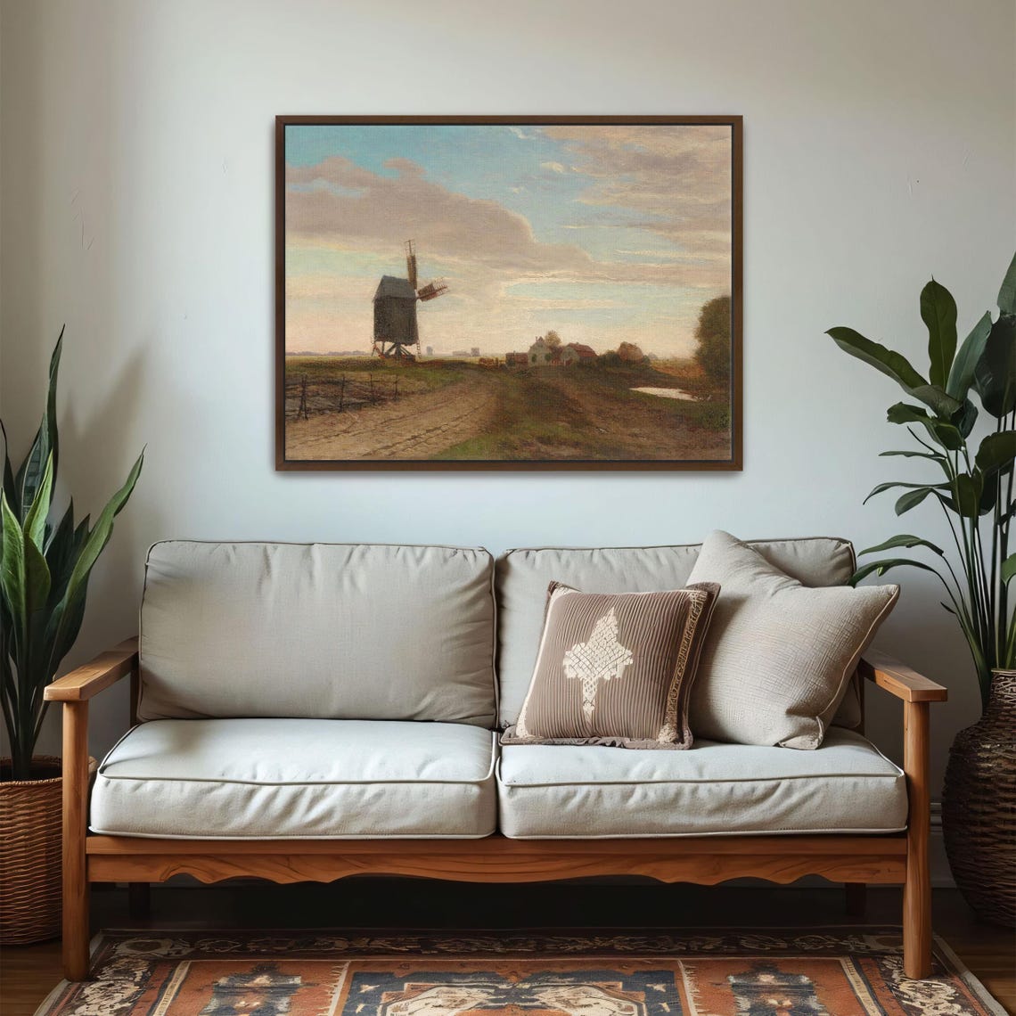 Dutch Windmill On A Country Road Under A Soft Morning Sky Poster - Image 5