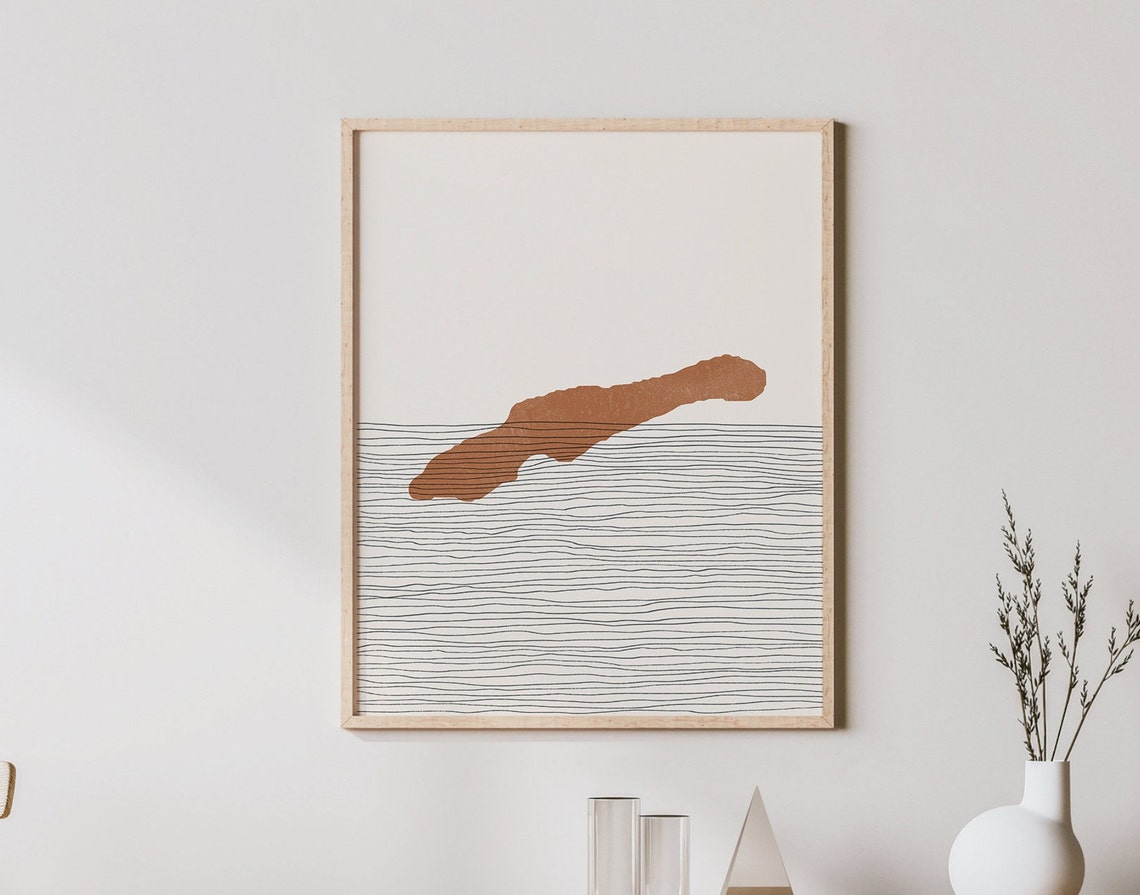 Little Cayman Island Map Silhouette Minimalist Boho Travel Poster