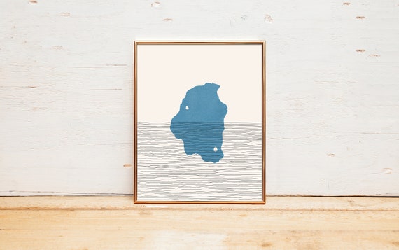 Lac Dallos Art France Boho Lake Travel Poster Minimalist Print Allos Map Artwork