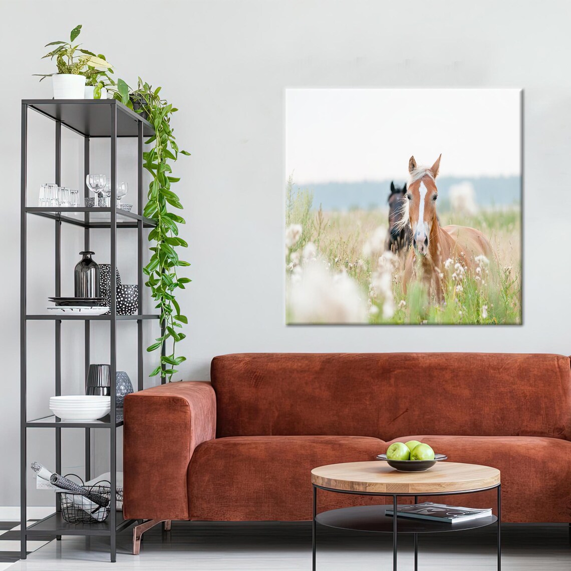 Boho Horse Artwork, Bedroom Decor Poster