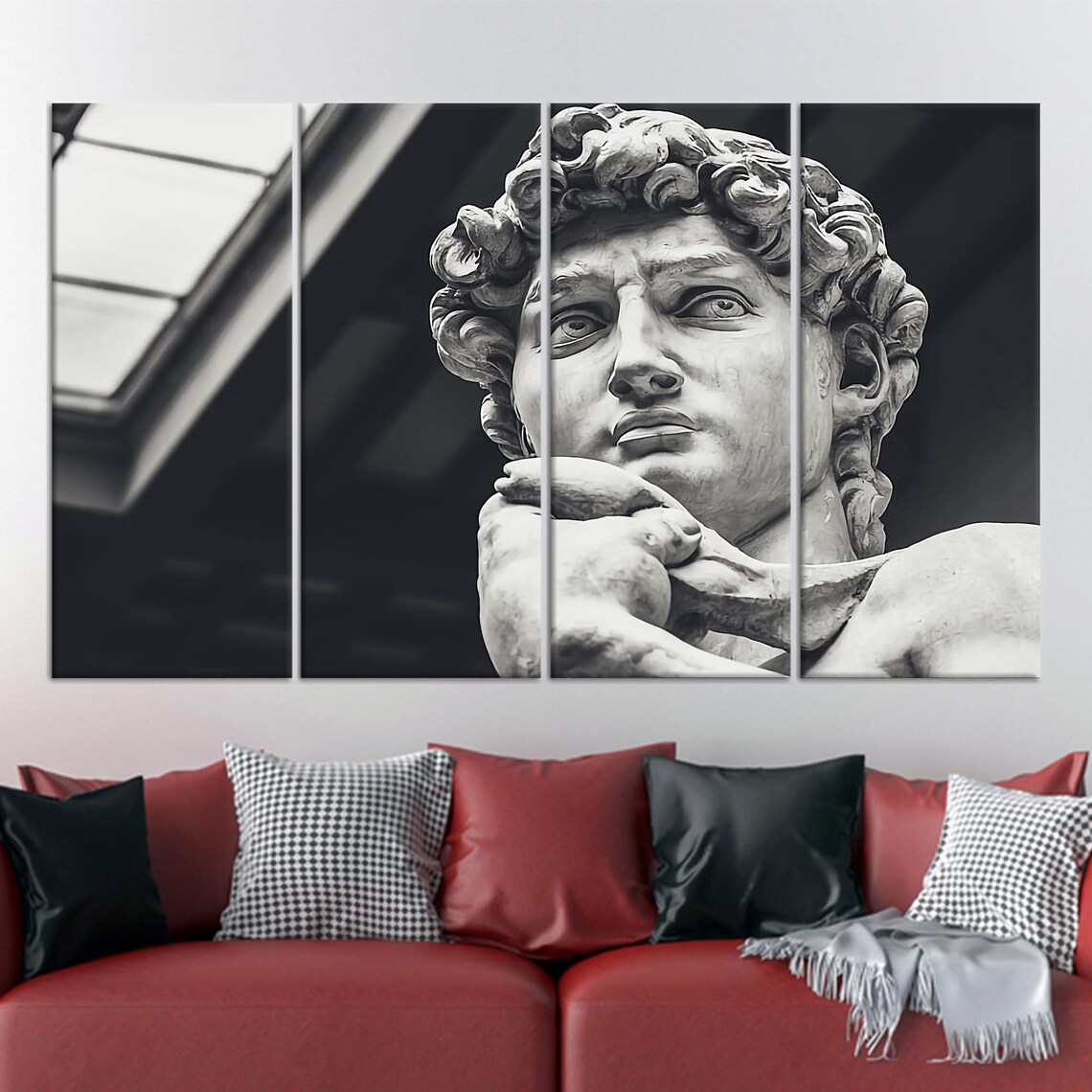 Michelangelo Statue of David Modern Art Print - Image 2