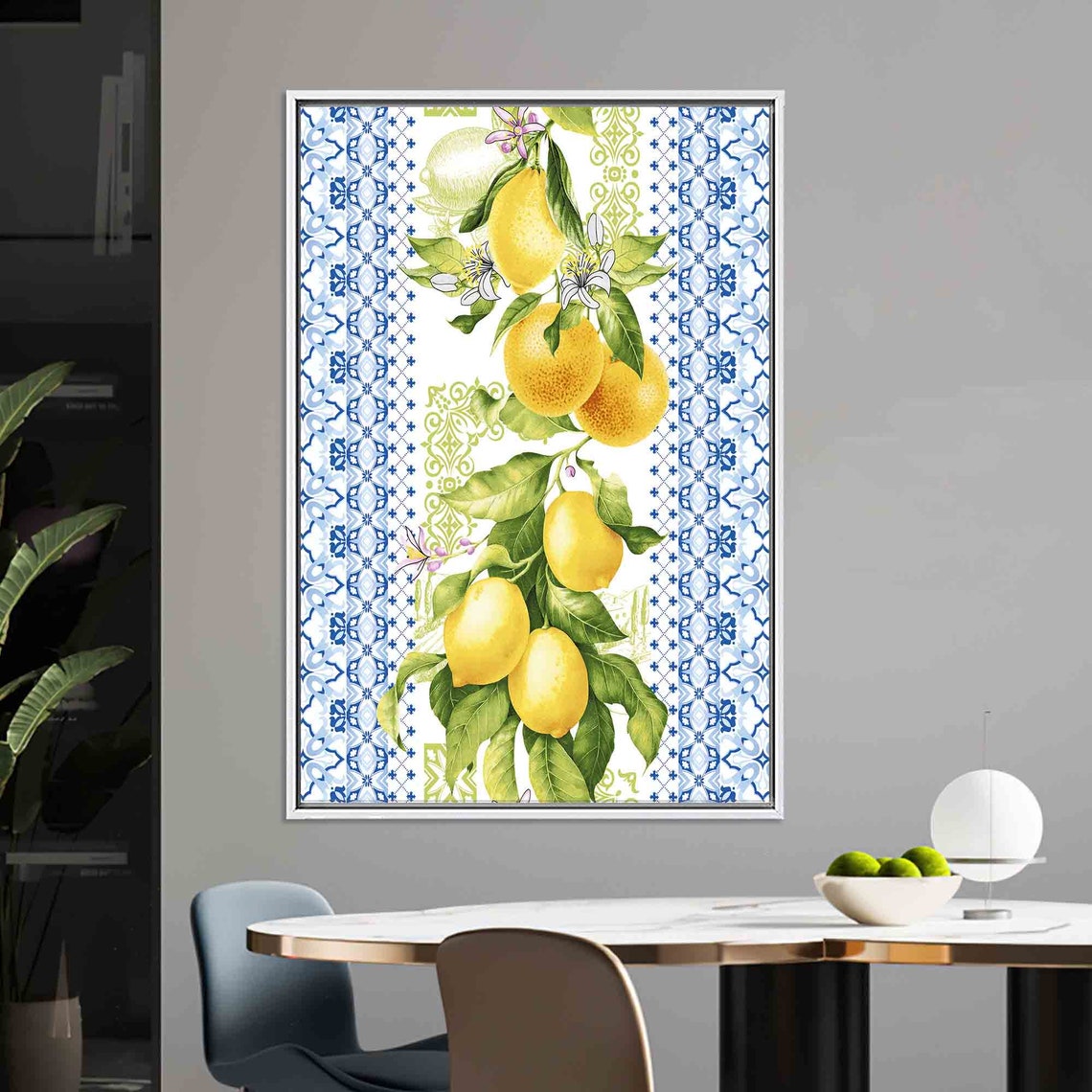 Lemon Pattern Art, Modern Gift For Him - Image 4