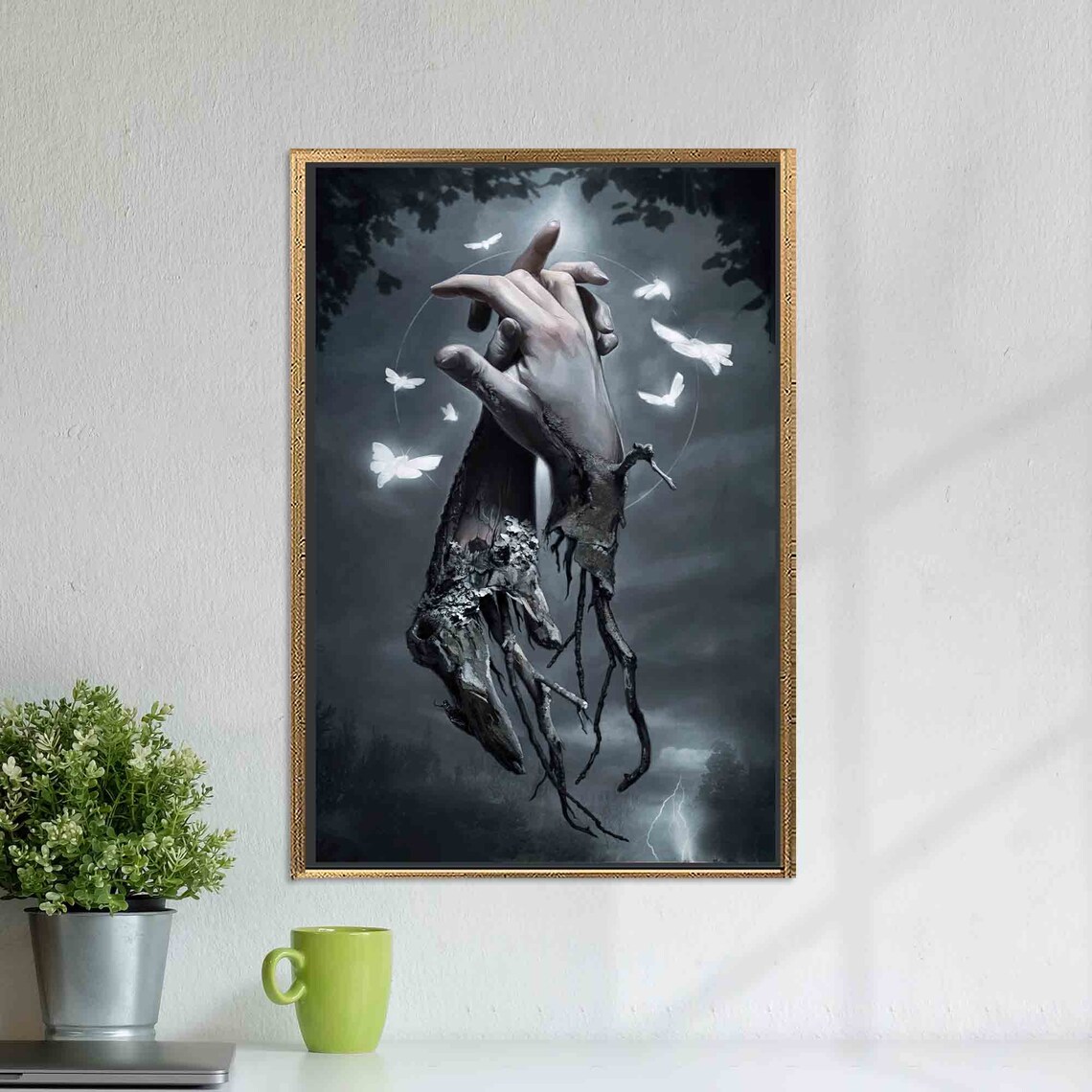 Surreal Hands Art, Modern Couple Artwork - Image 2