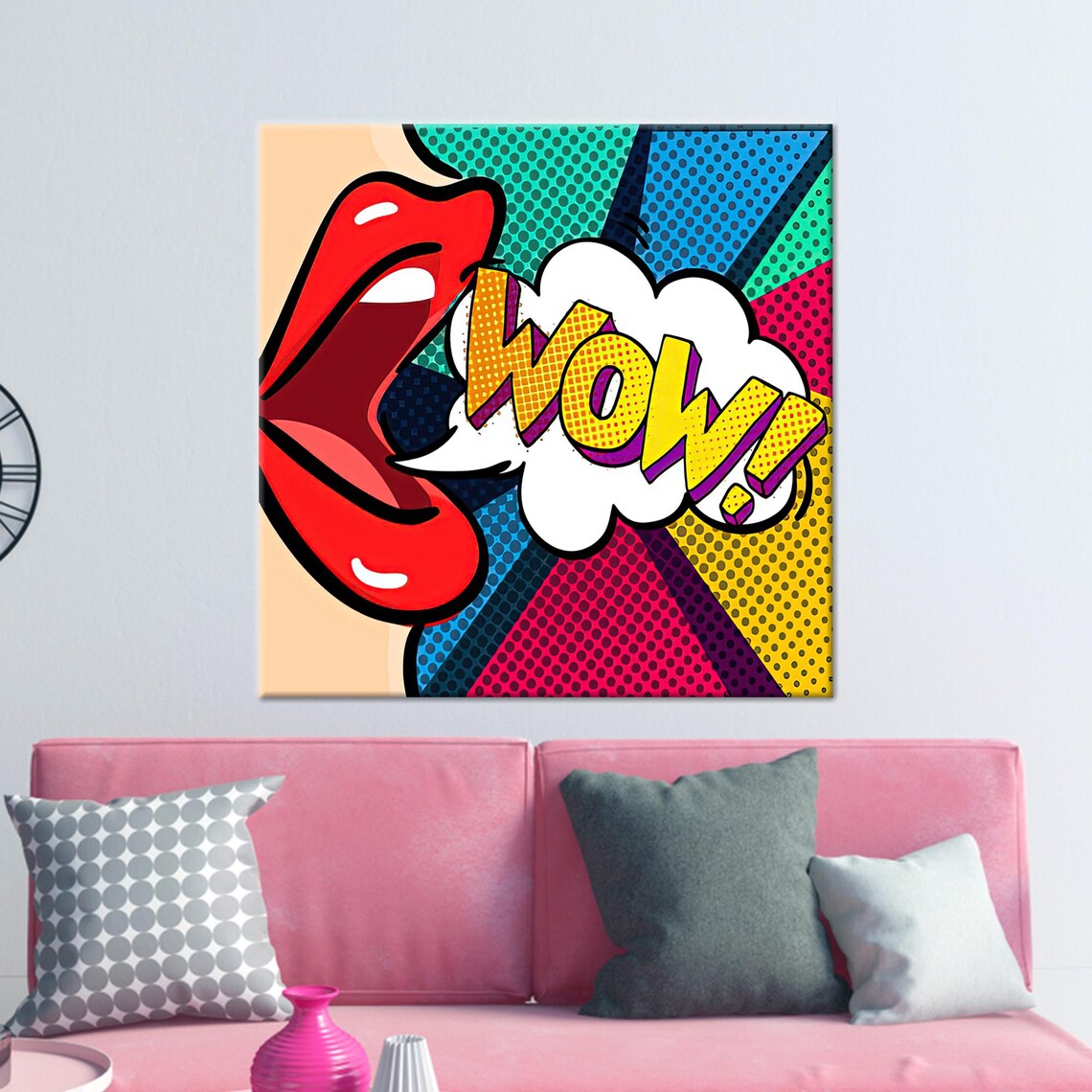 Urban Graffiti Woman Wow Pop Art Print - Image 4